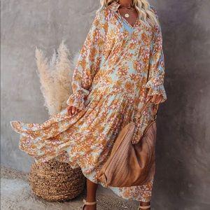 VICI SUTHERLAND FLORAL BOHO MAXI DRESS